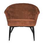 Fauteuil en velours terracotta georgia - dutchbone