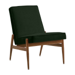 Fauteuil en velours vert bouteille et fr�ne fonc� 70 x 60 cm fox - 366 concept