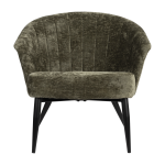 Fauteuil en velours vert georgia - dutchbone
