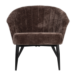 Fauteuil en velours violet georgia - dutchbone