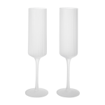 Flutes � champagne en verre givr� 22x6cm ripple - ferm living