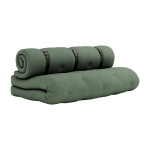 Futon canap� convertible en coton vert olive 140x95x60cm buckle - up - karup design