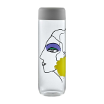 Gourde avec couvercle gris rock & pop finesse - nude glass