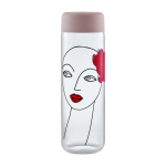 Gourde avec couvercle rose rock & pop finesse - nude glass