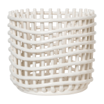Grand panier blanc en c�ramique - ferm living