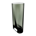 Grand vase en verre cristallin inca - nude glass