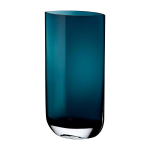 Grand vase vert p�trole blade - nude glass
