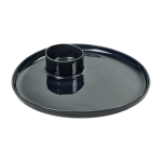 Grande assiette � tapas plate en gr�s bleu marine 15 cm - serax