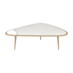 Grande table basse blanche fifties - red edition
