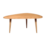 Grande table basse en ch�ne brut fifties - red edition