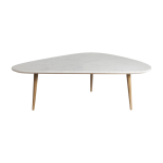 Grande table basse en marbre fifties - red edition