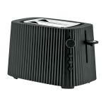 Grille pain 2 fentes en r�sine noire pliss� - alessi