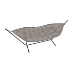 Hamac en acier noir et tissu gris taupe 270x138x110cm headdemock superb - fatboy