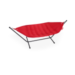 Hamac en acier noir et tissu rouge 270x138x110cm headdemock superb - fatboy