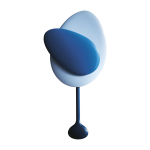 Horloge murale en aluminium laqu� haute brillance bleu mellow - design house stockholm