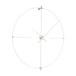 Horloge murale blanche aiguilles blanches bilbao l - nomon