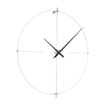 Horloge murale blanche aiguilles noires bilbao l - nomon