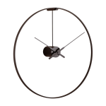 Horloge murale avec lampe en aluminium noir 80cm ombra - nomon