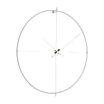 Horloge murale noire aiguilles blanches bilbao l - nomon