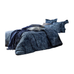 Housse de couette bleu 260x240cm kali - madura