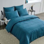 Housse de couette carlina bleu vert et bourdon noir - madura