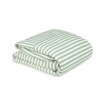 Housse de couette lit double en popeline de coton bio � rayures bleu turquoise 240 x 220 cm leonard - ...