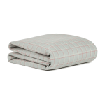 Housse de couette lit individuel en popeline de coton bio � carreaux bleu et rouge 150 x 200 cm sheldon ...