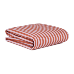 Housse de couette lit individuel en popeline de coton bio � rayures rouge et rose 150 x 200 cm sheldon ...