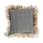 La housse de coussin bonita en coton - noir naturel - 60x60 - bazar bizar