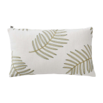 Housse de coussin filico naturel et vert - madura