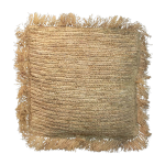 La housse de coussin en raphia carr� - naturel - 60x60 - bazar bizar