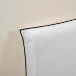 Housse de t�te de lit carlina blanc et bourdon noir - madura