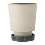 Idril pot de fleur avec soucoupe nature gr�s - bloomingville