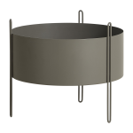 Jardini�re sur pied m�dium en m�tal taupe 20litres - woud