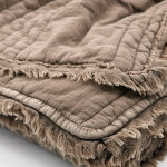 Jet� de canap� ruffle marron clair - house doctor
