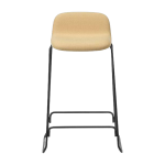 Just barstool 65�cm w. back full uph. acier noir - normann copenhagen