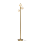 Lampadaire 3 globes en verre effet marbre blanc 160cm carrara - it's about romi