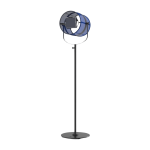 Lampadaire abat - jour bleu marine et pied charbon la lampe paris - maiori