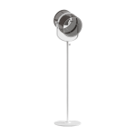 Lampadaire abat - jour taupe et pied blanc la lampe paris - maiori