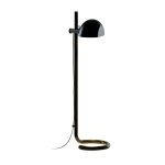 Lampadaire en acier chrom� marron et plastique noir 38x135cm lauro - marset