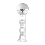 Lampadaire en acier chrom� et plastique blanc wire - verpan
