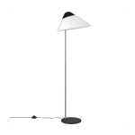 Lampadaire en acier noir et chrome 136cm hjw03 opala - carl hansen & s�n