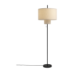 Lampadaire en acier noir et toile en textile 153 cm margin - new works