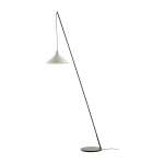 Lampadaire en acier et porcelaine blanc 196 cm seam - serax