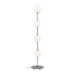 Lampadaire en acier et verre souffl� opalin 30x128cm audrey - umage