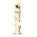 Lampadaire ajour�e en c�ramique beige 30x100, 3cm bulle - pols potten