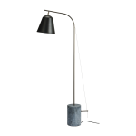 Lampadaire en aluminium et marbre noir line one - norr11