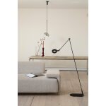 Lampadaire en aluminium noir 125 cm l'amica - martinelli luce