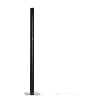 Lampadaire en aluminium noir brillant ilio - artemide