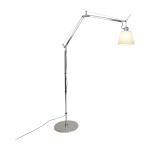 Lampadaire en aluminium et parchemin naturel tolomeo - artemide